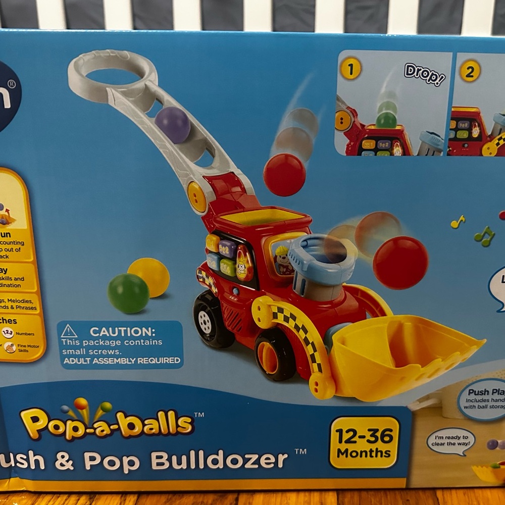 Vetch Pop-A-Balls Push & Pull Bulldozer